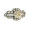 Bague 54 Bague contemporaine en platine 950 et diamants 58 Facettes
