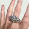 Bague 54 Bague contemporaine en platine 950 et diamants 58 Facettes