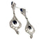 Boucles d'oreilles Boucles d'oreilles Art déco en platine 950 avec diamants et saphirs 58 Facettes Q949A