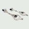 Boucles d'oreilles Boucles d'oreilles Art déco en platine 950 avec diamants et saphirs 58 Facettes Q949A