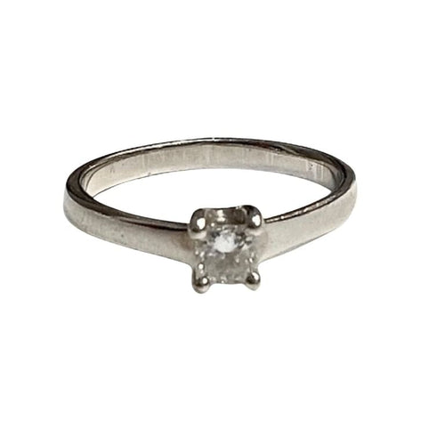Bague 54 Solitaire - Bague en or 18 carats avec diamant 0,20 ct 58 Facettes Q966A