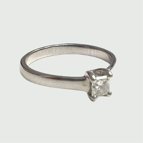 Bague 54 Solitaire - Bague en or 18 carats avec diamant 0,20 ct 58 Facettes Q966A