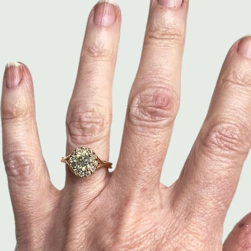 Bague 53 Bague contemporaine en or 18 carats et diamants 58 Facettes Q856A