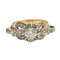 Bague 60 Bague Art déco en or jaune 18 ct, platine et diamants 58 Facettes Q976A