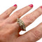 Bague 60 Bague Art déco en or jaune 18 ct, platine et diamants 58 Facettes Q976A