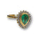 Bague 58 Bague contemporaine en or jaune 18 ct avec émeraudes et diamants 58 Facettes Q357A
