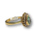 Bague 58 Bague contemporaine en or jaune 18 ct avec émeraudes et diamants 58 Facettes Q357A