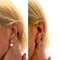 Boucles d'oreilles Boucles d'oreilles modernes en or blanc 18 ct avec diamants et perle 58 Facettes Q5B