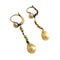 Boucles d'oreilles Boucles d'oreilles rétro en or jaune 18 ct avec perles 58 Facettes Q48B