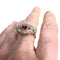 Bague 52 Bague Art déco en or 18 ct avec diamants et rubis synthétique 58 Facettes Q37B