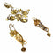 Boucles d'oreilles Ensemble élisabéthain - Broche et boucles d'oreilles en or 18 carats et perles 58 Facettes Q43B
