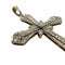Pendentif Croix Art déco 1920-1925 en or 18 ct et platine, diamants 58 Facettes Q42B