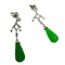 Boucles d'oreilles Boucles d'oreilles longues Art déco en platine 950 avec diamants et jadéites 58 Facettes Q25B