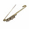 Broche Épingle de cravate Art déco 1940-1945 en or 18 ct, platine et diamants 58 Facettes Q18B