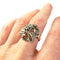 Bague 55 Bague Art déco en or 18 carats et argent 925 avec diamants 58 Facettes Q74B (922)