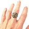 Bague 55 Bague Art déco en or 18 carats et argent 925 avec diamants 58 Facettes Q74B (922)