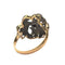 Bague 55 Bague Art déco en or 18 carats et argent 925 avec diamants 58 Facettes Q74B (922)