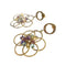 Boucles d'oreilles Boucles d'oreilles contemporaines en or 18 carats avec quartz, aigue-marine et améthyste 58 Facettes Q1B(915)
