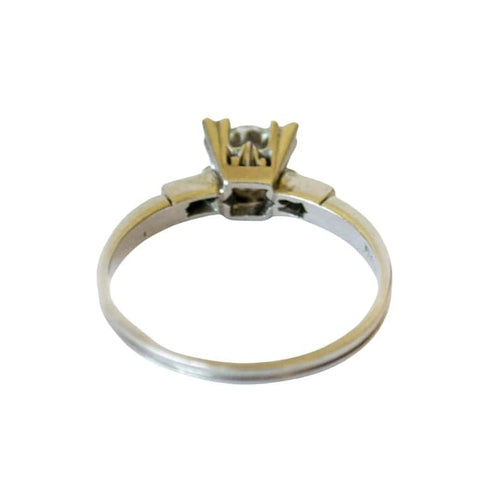 Bague 58 Bague design années 1950 en platine 950 avec diamants 58 Facettes A2325