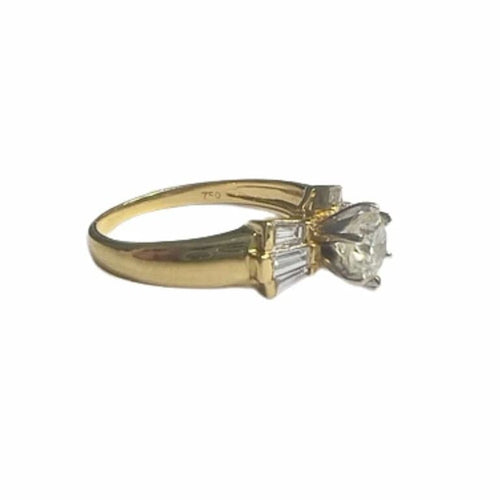 Bague 55 Bague design contemporain XXe siècle en or 18 kt et diamants 58 Facettes Q166B