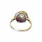 Bague 55 Bague Art déco géométrique en platine 950 avec rubis et diamants 58 Facettes A2579