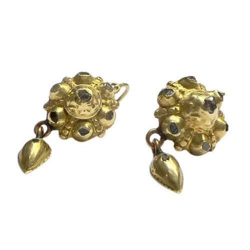 Boucles d'oreilles Boucles d'oreilles - Diamants taille rose en or 16 ct 58 Facettes Q192B