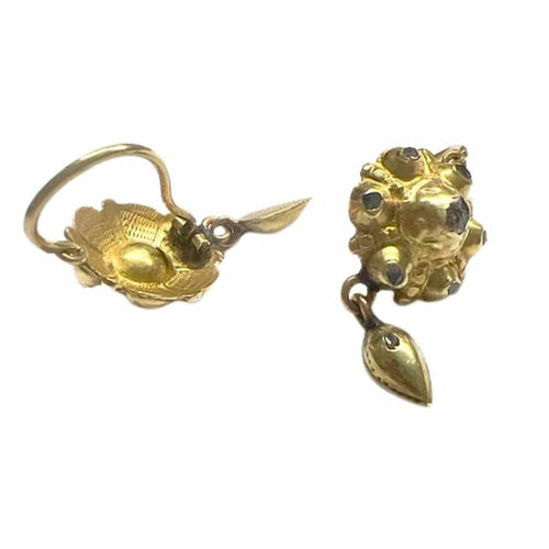 Boucles d'oreilles Boucles d'oreilles - Diamants taille rose en or 16 ct 58 Facettes Q192B