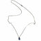 Collier Pendentif collier contemporain en or blanc 18 ct avec saphir poire 58 Facettes Q191B