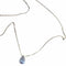 Collier Pendentif collier contemporain en or blanc 18 ct avec saphir poire 58 Facettes Q191B