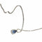 Collier Pendentif collier contemporain en or blanc 18 ct avec saphir poire 58 Facettes Q191B