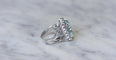 Bague 56 Bague cocktail aigue-marine et diamants 58 Facettes