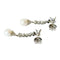 Boucles d'oreilles Boucles d'oreilles rétro en platine 950 avec diamants et perles 58 Facettes A1597