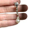 Boucles d'oreilles Boucles d'oreilles rétro en platine 950 avec diamants et perles 58 Facettes A1597