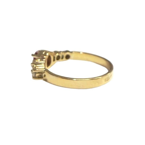 Bague 57 Bague design contemporain en or 18 ct avec diamants et rubis 58 Facettes Q82B