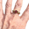 Bague 57 Bague design contemporain en or 18 ct avec diamants et rubis 58 Facettes Q82B