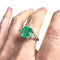 Bague 53 Bague en or blanc 18 carats avec émeraude et diamants 58 Facettes Q63B