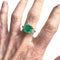 Bague 53 Bague en or blanc 18 carats avec émeraude et diamants 58 Facettes Q63B