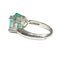 Bague 53 Bague en or blanc 18 carats avec émeraude et diamants 58 Facettes Q63B