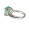Bague 53 Bague en or blanc 18 carats avec émeraude et diamants 58 Facettes Q63B