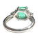 Bague 53 Bague en or blanc 18 carats avec émeraude et diamants 58 Facettes Q63B