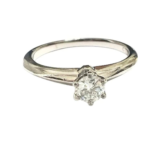 Bague 52.5 Tiffany & Co - Ensemble bague solitaire et alliance en platine 950 et diamant 58 Facettes Q55B