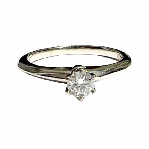 Bague 52.5 Tiffany & Co - Ensemble bague solitaire et alliance en platine 950 et diamant 58 Facettes Q55B