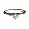 Bague 52.5 Tiffany & Co - Ensemble bague solitaire et alliance en platine 950 et diamant 58 Facettes Q55B