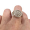 Bague 53.5 Bague style Art déco en or blanc 18 ct avec diamants 58 Facettes Q256B