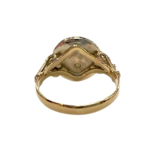 Bague 52 Bague époque 1910-1915 en or jaune 18 ct et diamants 58 Facettes Q98B