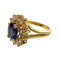 Bague 52.5 Bague Art déco en or jaune 18 ct avec diamants et saphir 58 Facettes Q271B