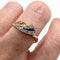Bague 56 Art déco - Bague en or 18 kt et platine avec diamants et saphirs 58 Facettes A700
