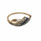 Bague 56 Art déco - Bague en or 18 kt et platine avec diamants et saphirs 58 Facettes A700