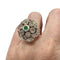 Bague 7.5 Bague Art déco en or 18 ct et argent avec diamants et émeraude 58 Facettes Q266B