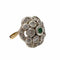Bague 7.5 Bague Art déco en or 18 ct et argent avec diamants et émeraude 58 Facettes Q266B